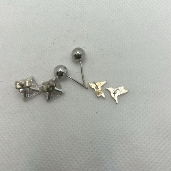 Three pairs of Silver (925) Earrings - Picture 5 of 9